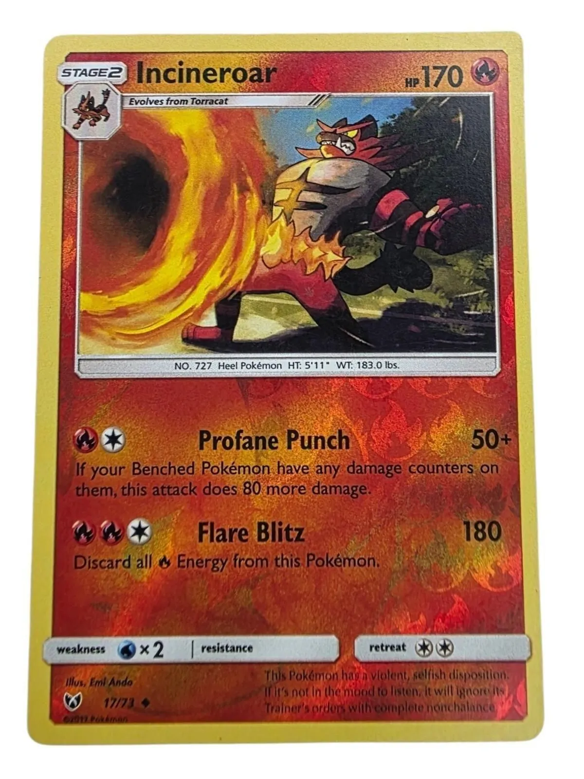 Incineroar Rare SM - Unbroken Bonds 29/214 NM