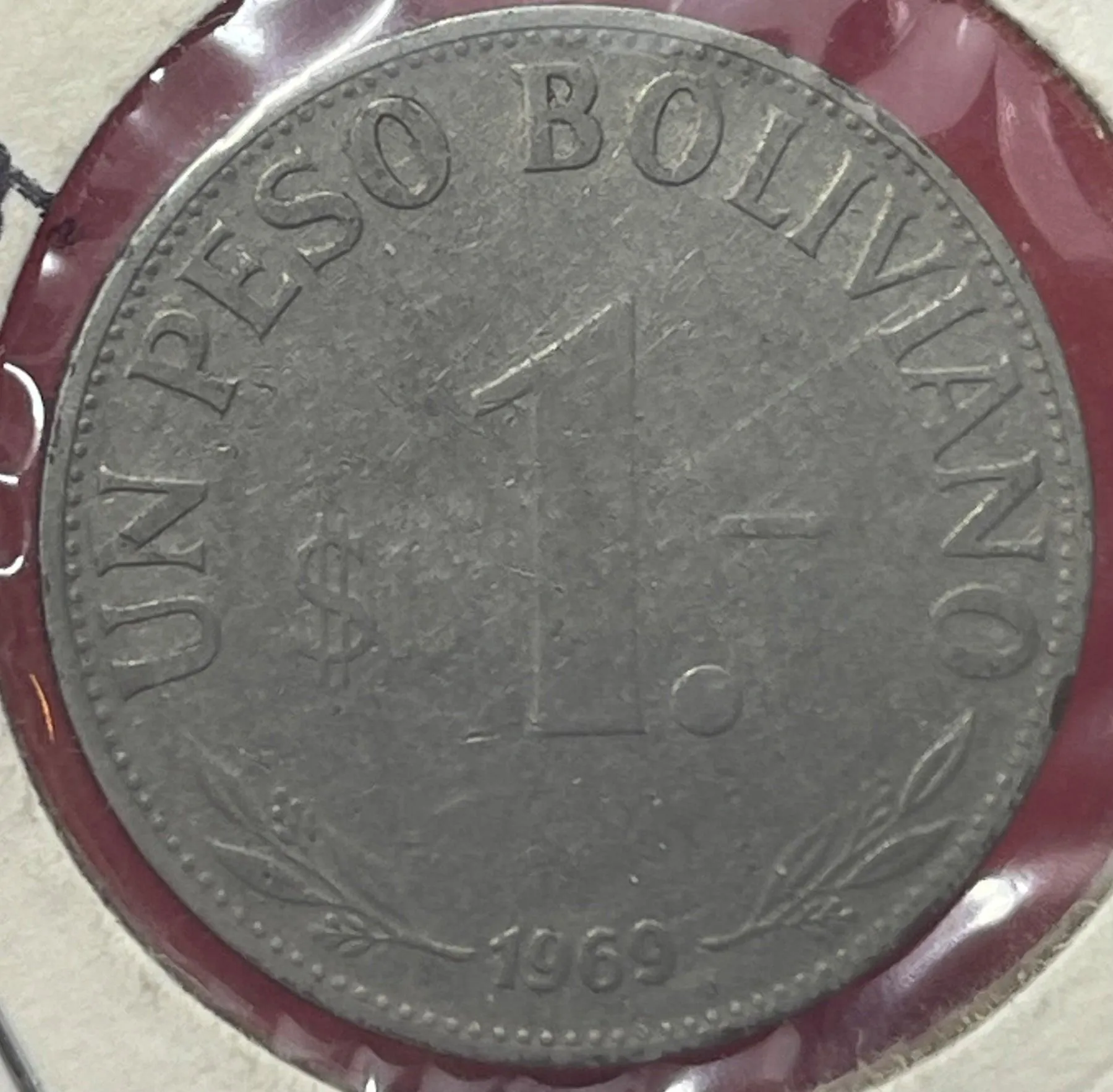 Bolivia 1969 1 Peso Boliviano KM-183 Circulated World Coin Item Shown