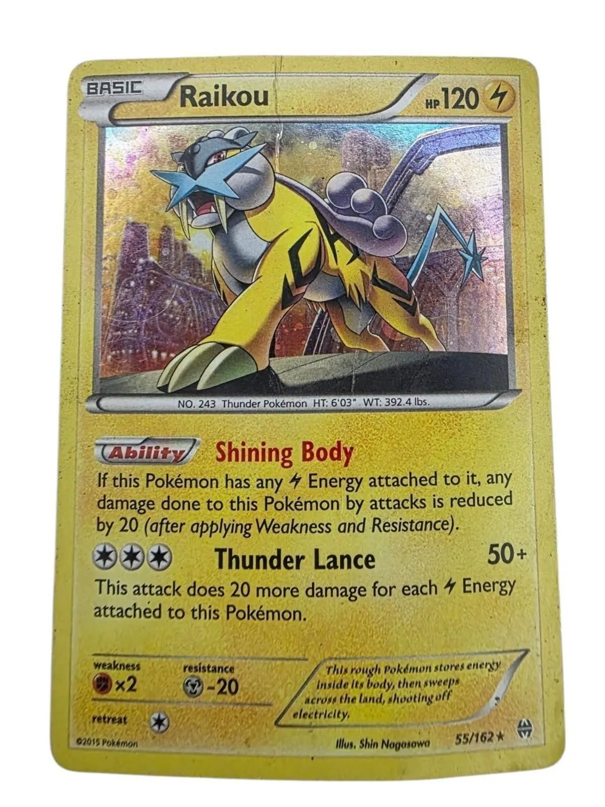 Raikou Holo Rare XY - BREAKthrough 55/162 NM
