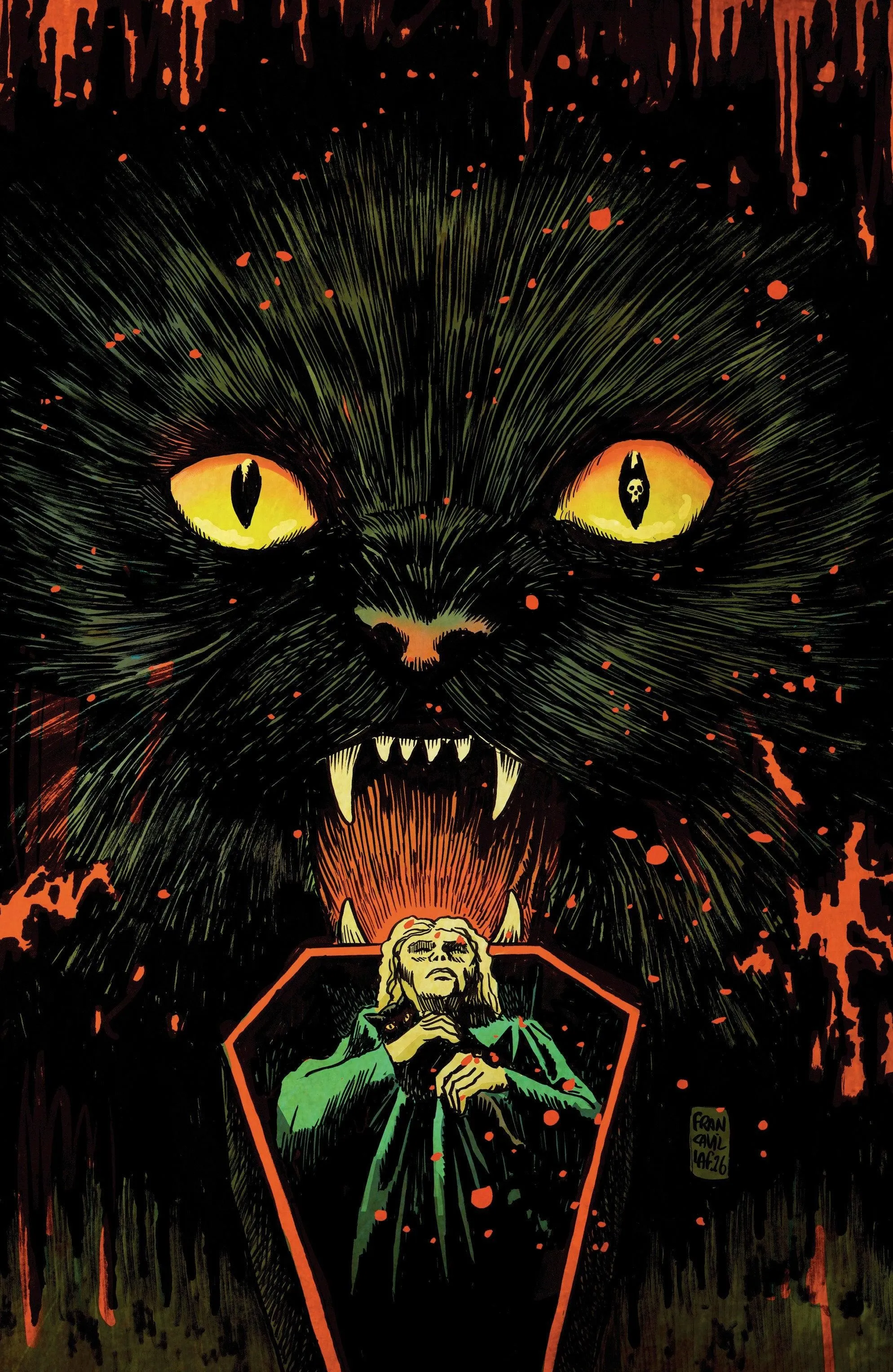 Stuff of Nightmares: The Cat in the Coffin #1 D Glow in the Dark Variant (Full Art, Francavilla)