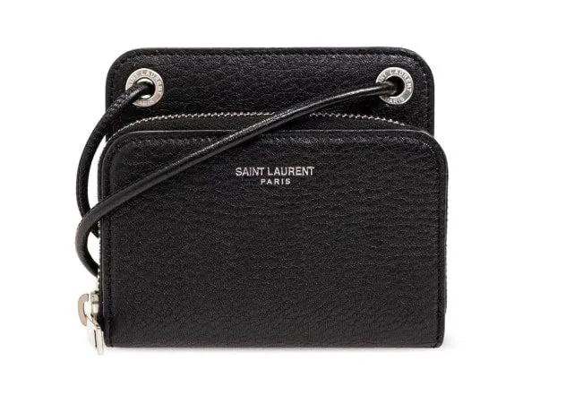 Saint Laurent Lanyard Wallet Nero