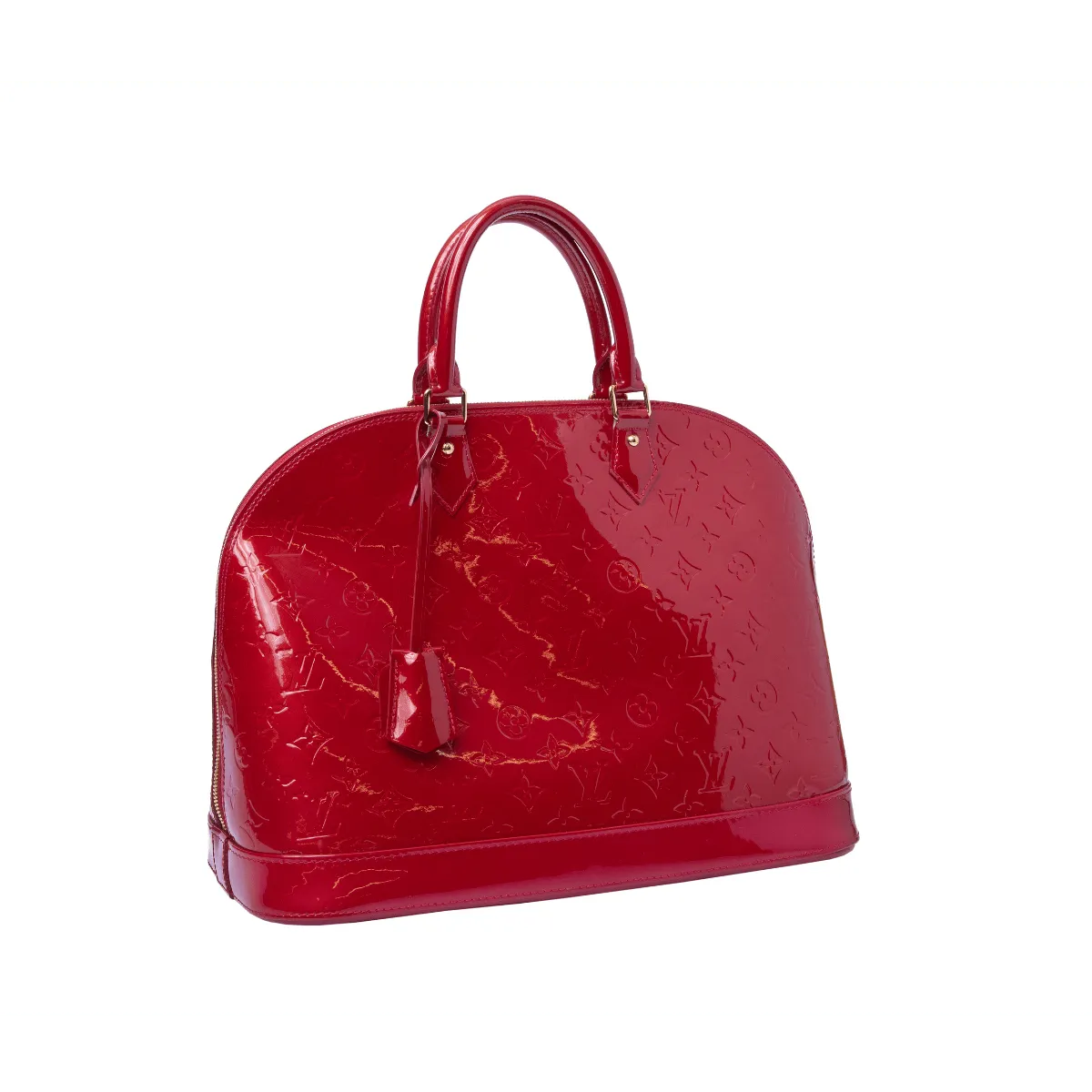 Louis Vuitton Alma Monogram Vernis PM Wine Red