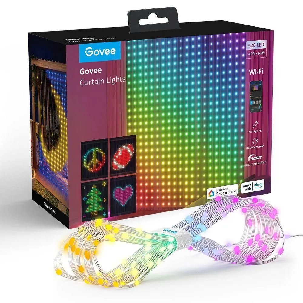 New without box - Govee Curtain Light: LED String Lights with 73 Settings Smart App Control