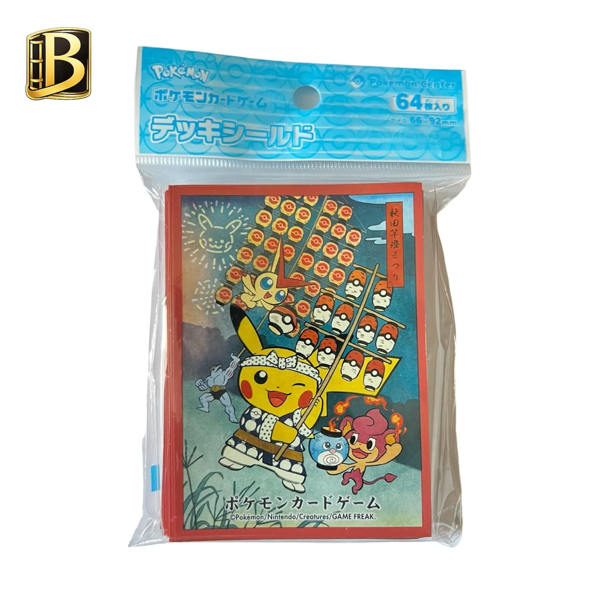 Pokémon Center Japan Pikachu Akita Kanto Festival Deck Sleeves – 64 Pack