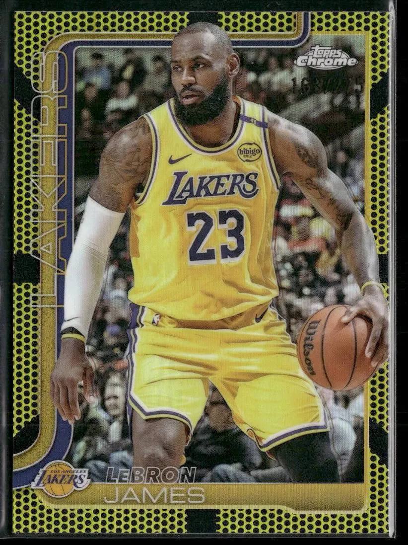 2025-26 Topps Chrome Yellow Basketball Refractor LeBron James #/275 #127