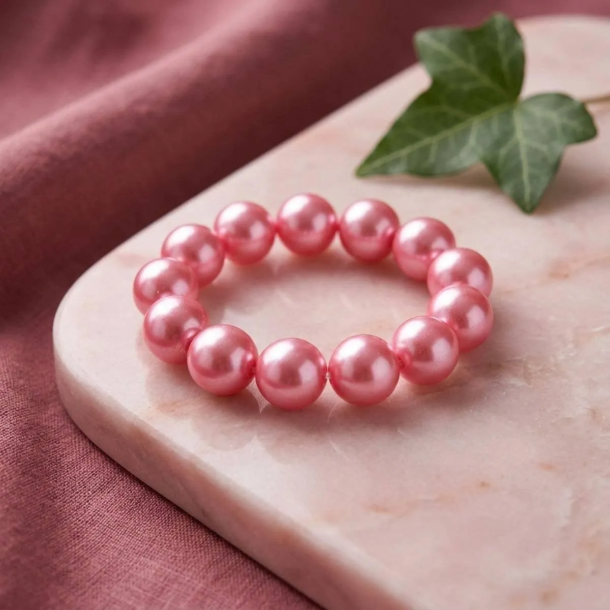 Pink Bubble Gum Pearl Bracelet