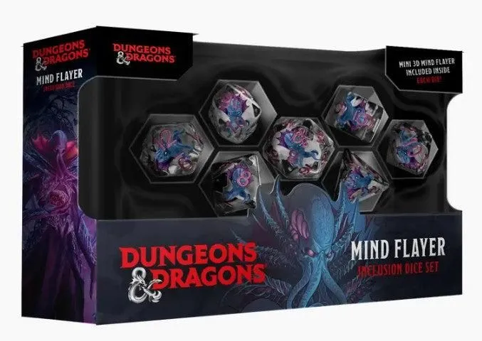 D&D Monsters Resin Inclusion Dice Set - Mind Flayer