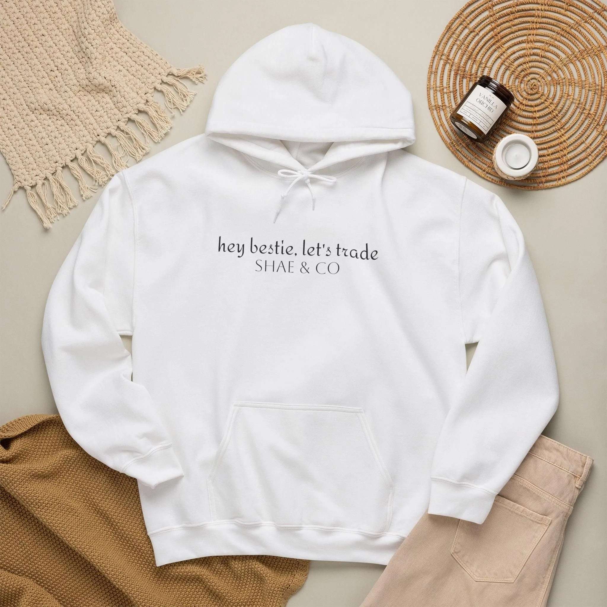 Hey Bestie Let’s Trade Sharktooth Hoodie - Funny Friendship Quote Pullover