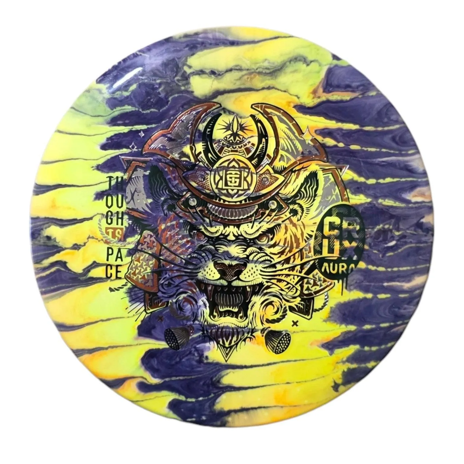 Hand Dyed Crux in Aura Plastic: Yellow and Purple