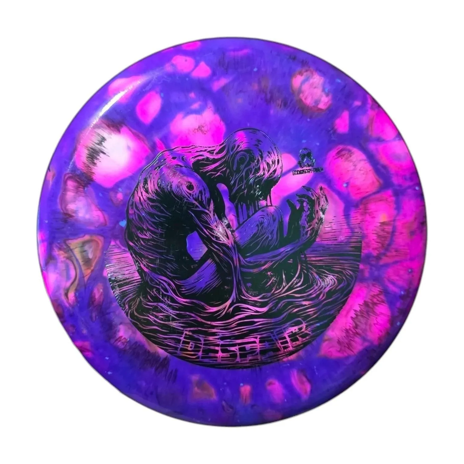 Hand Dyed Despair in Shockwave Plastic: Violet and Magenta