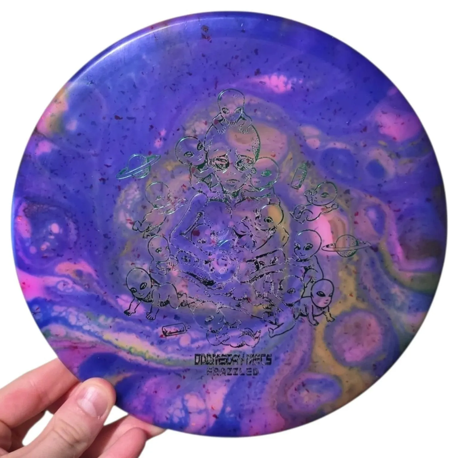 Hand Dyed Area 51 in Clandestine Plastic: Violet and Pink