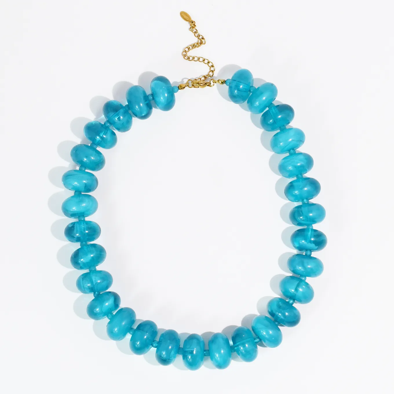 Sugar Bead Aqua Necklace