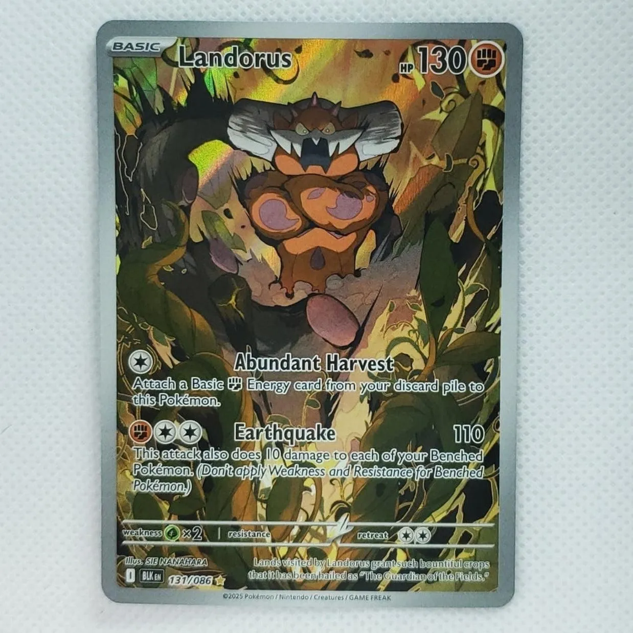 Landorus 131/086 - English Illustration Rare Holo - SV: Black Bolt - Near Mint