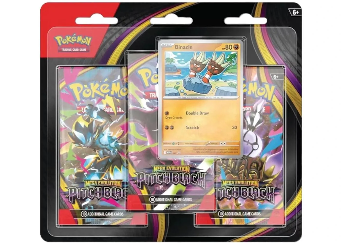 Z 2026 Pokémon Mega Evolution Pitch Black 3 Pack Blister