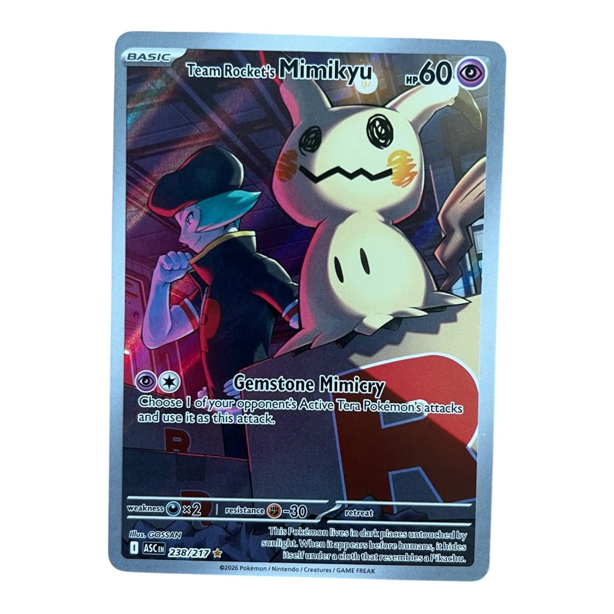 Team Rocket’s Mimikyu 238/217 IR Ascended Heroes Pokémon
