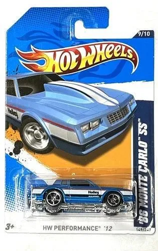 Hot Wheels HW Performance '86 Monte Carlo SS Diecast Blue Model Car
