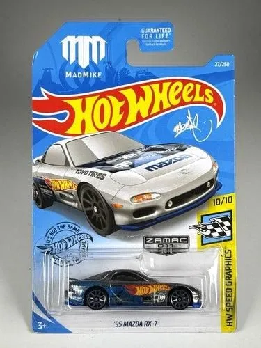 Hot Wheels HW Speed Graphics '95 Mazda RX-7 Diecast Model Car