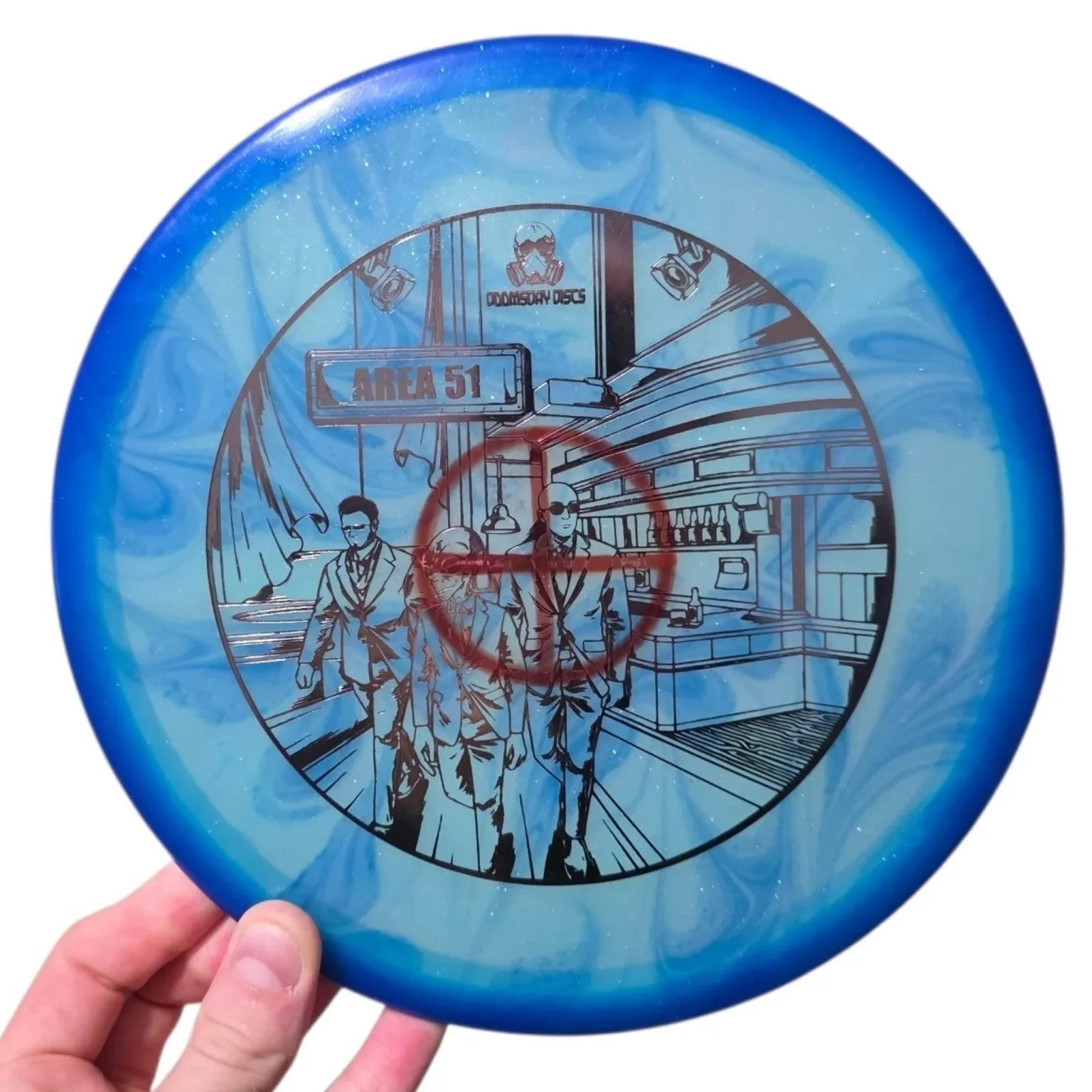Hand Dyed Area 51 in Clandestine Plastic: Cobalt and Turquoise