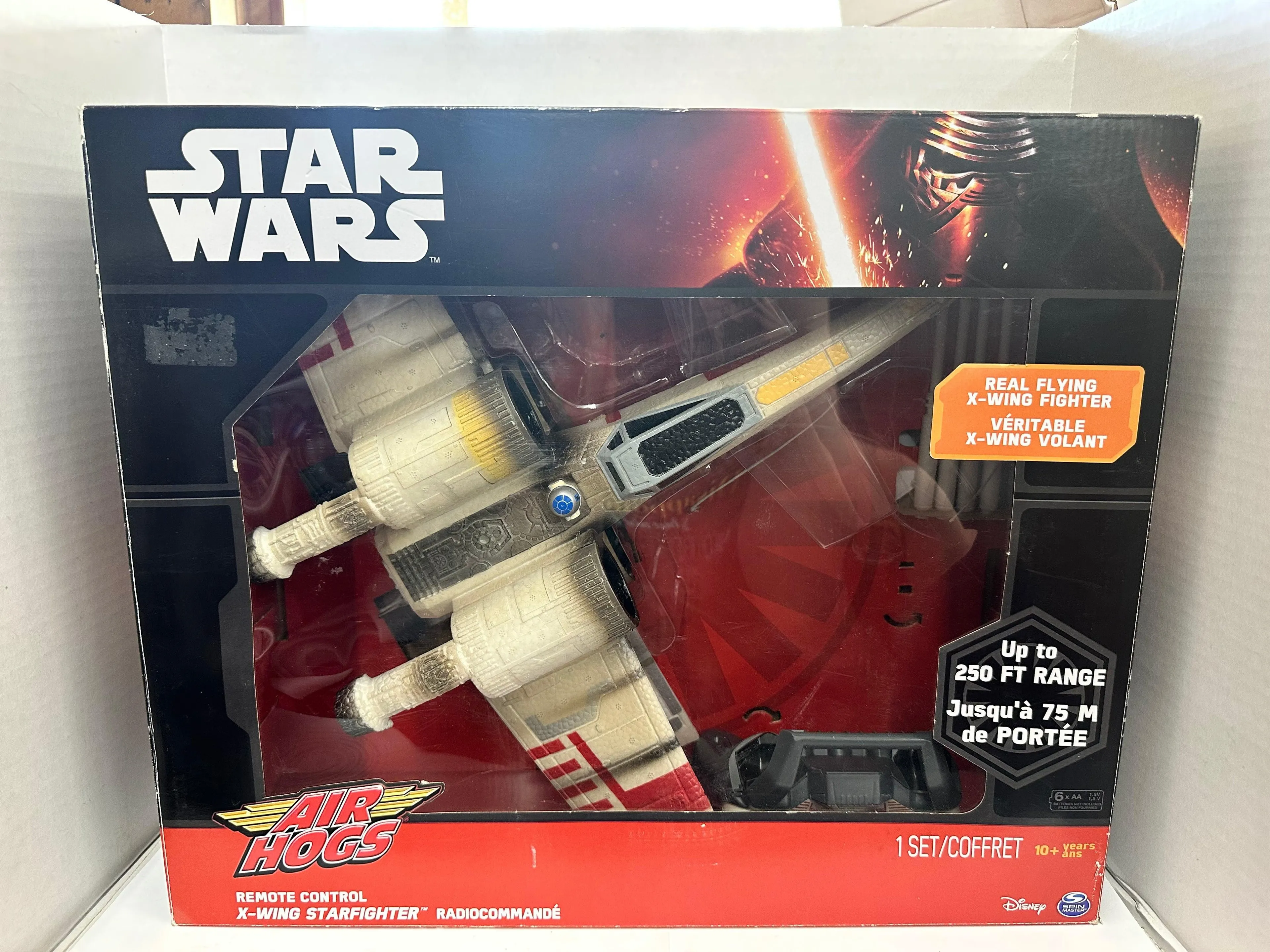 STAR WARS REMOTE CONTROL AIR HOGS X-Wing Fighter Open Box