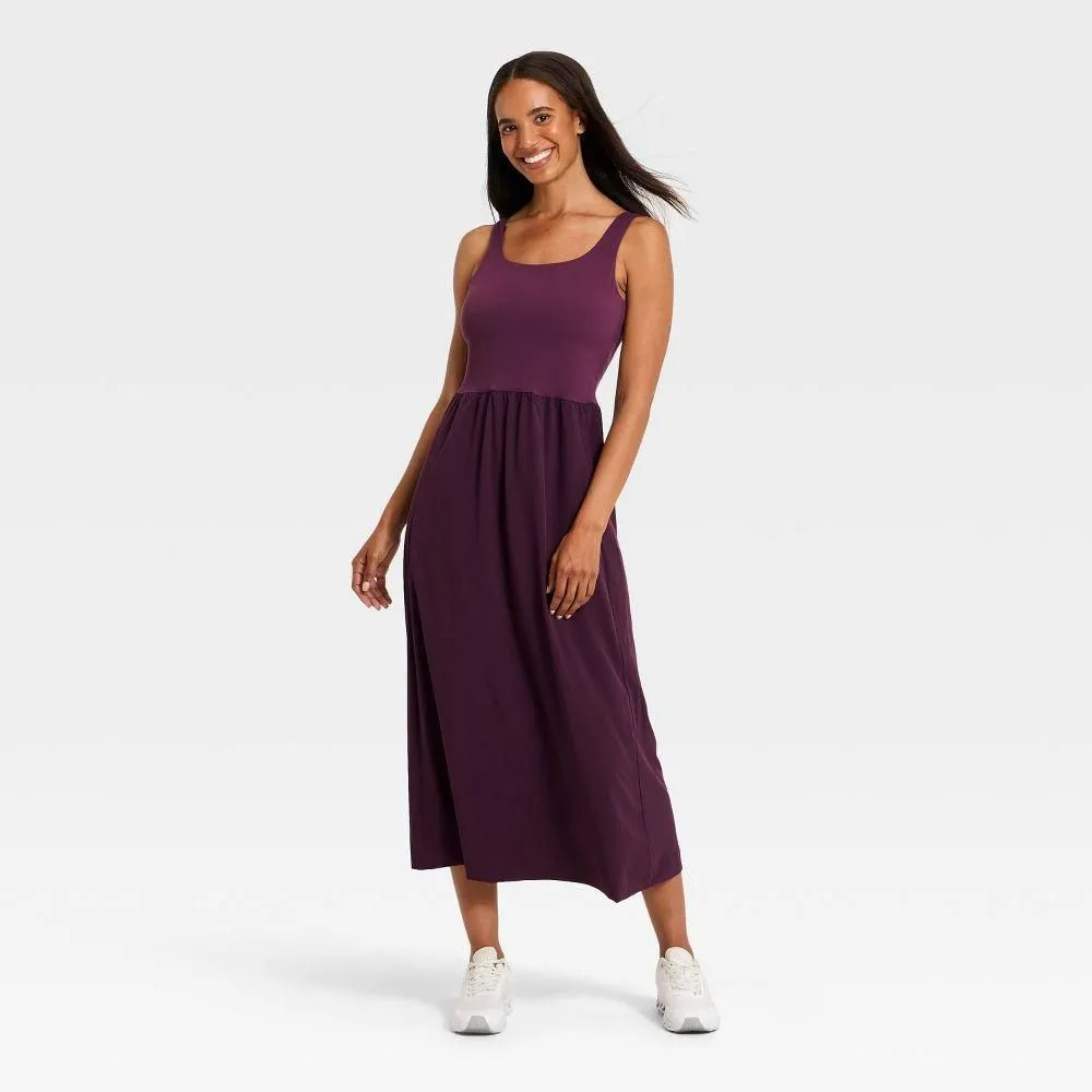 New without Tags - Women's Woven Travel Dress - All In Motion Dark Purple S