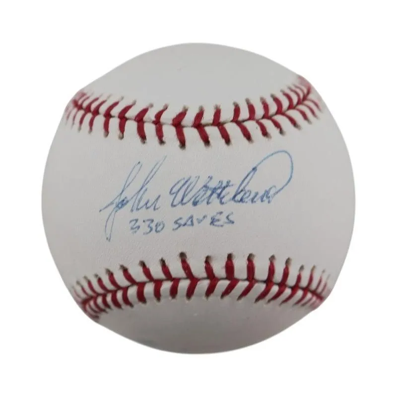 John Wetteland Yankees Rangers Autographed Inscribed OMLB Baseball JSA COA