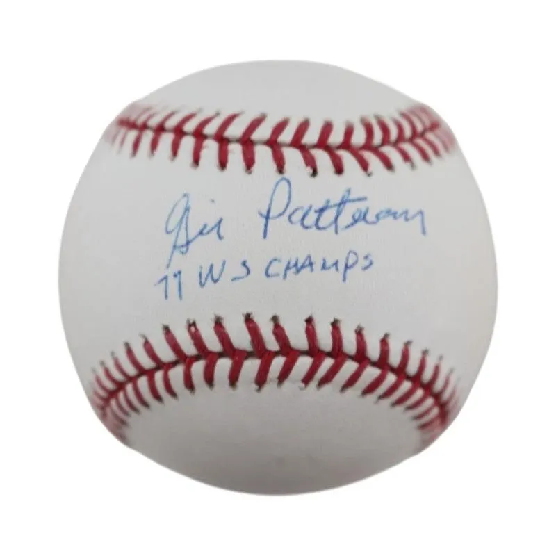 Gil Patterson New York Yankees Autographed Inscribed OMLB Baseball JSA COA