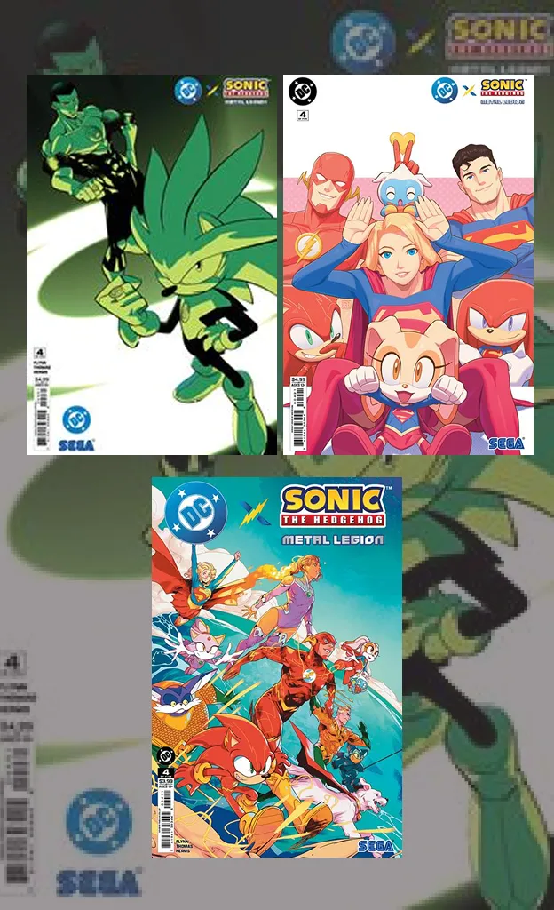 DC X SONIC THE HEDGEHOG METAL LEGION #4  Cover A, B, C - 3 Book Bundle
