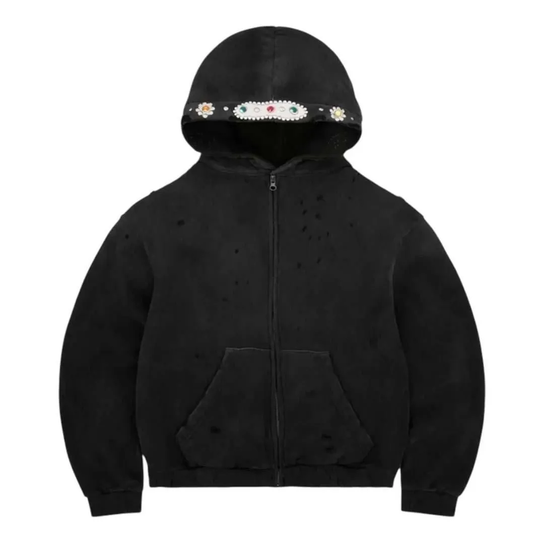 Bravest Vintage Black Sapphire Zip Up Hoodie
