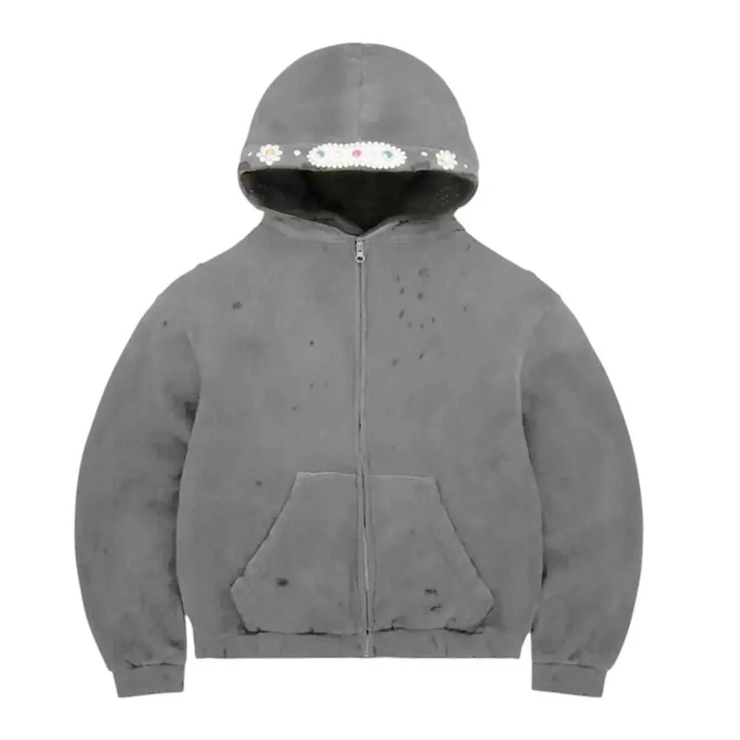 Bravest Grey Sapphire Zip Up Hoodie