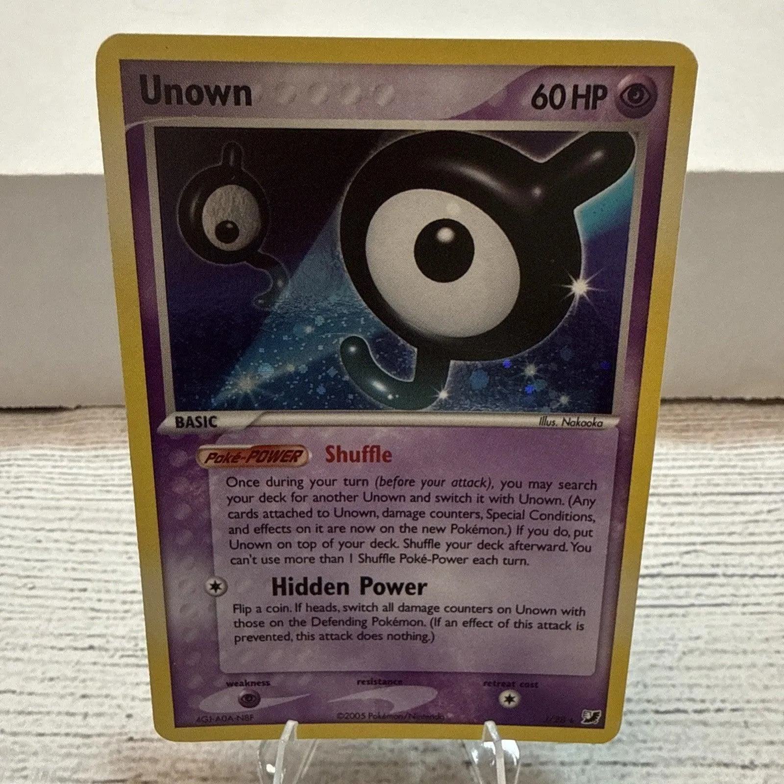 Pokémon Unown (J) J/28 Unseen Forces Holo 2005 LP EX