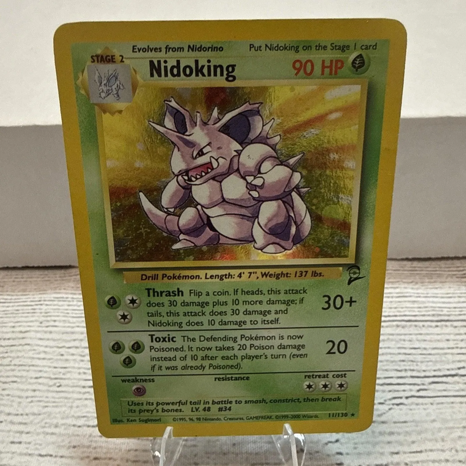 1999 Pokemon Unlimited Nidoking Rare Holo #11/102