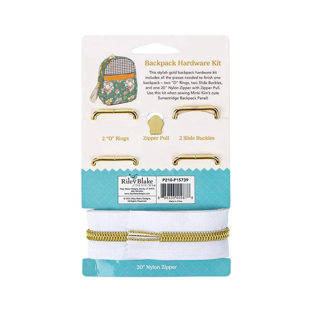 Backpack Hatdware Kit for Cotton Nook Panel by Minki Kim