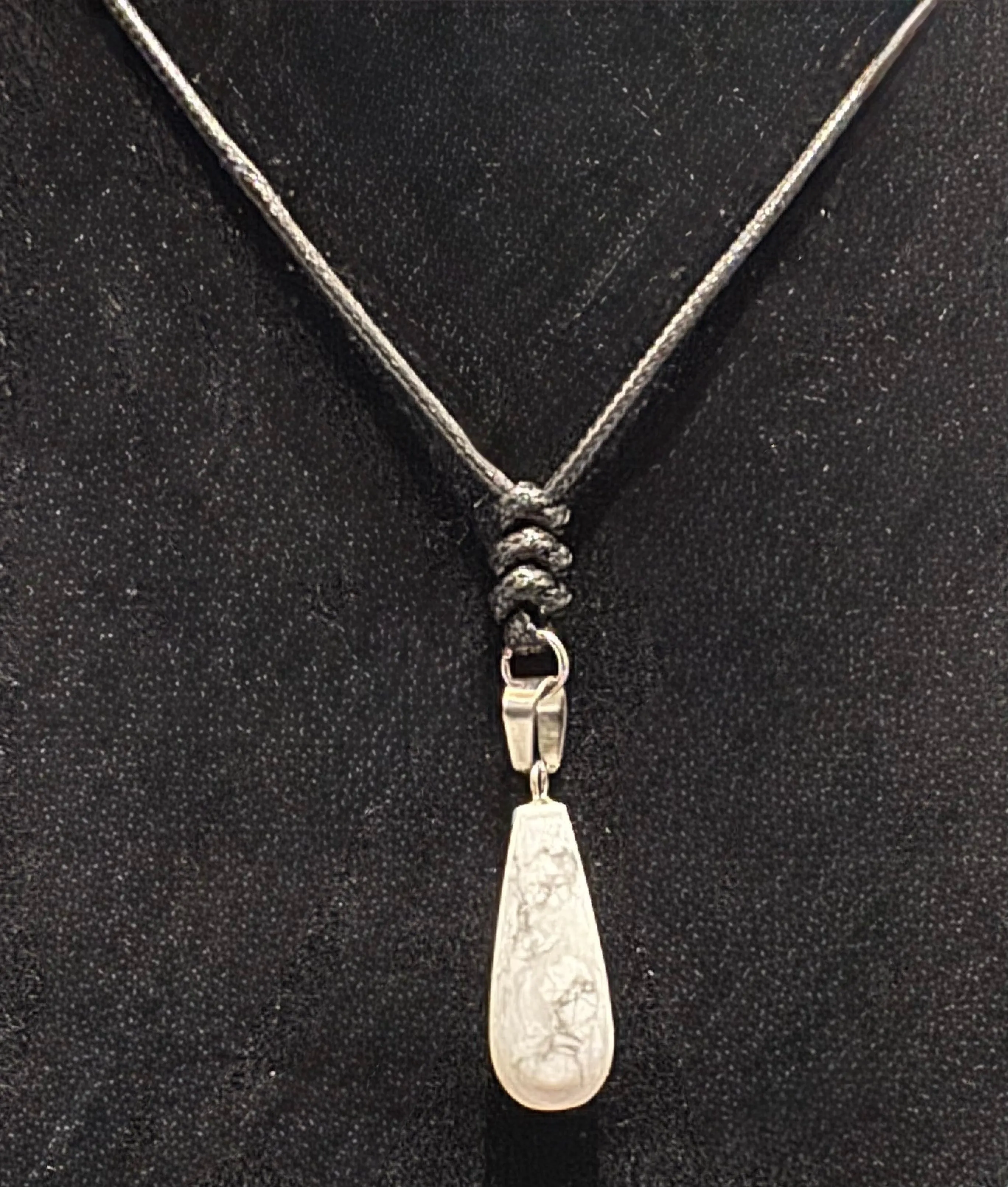 Handmade Howlite Teardrop Necklace