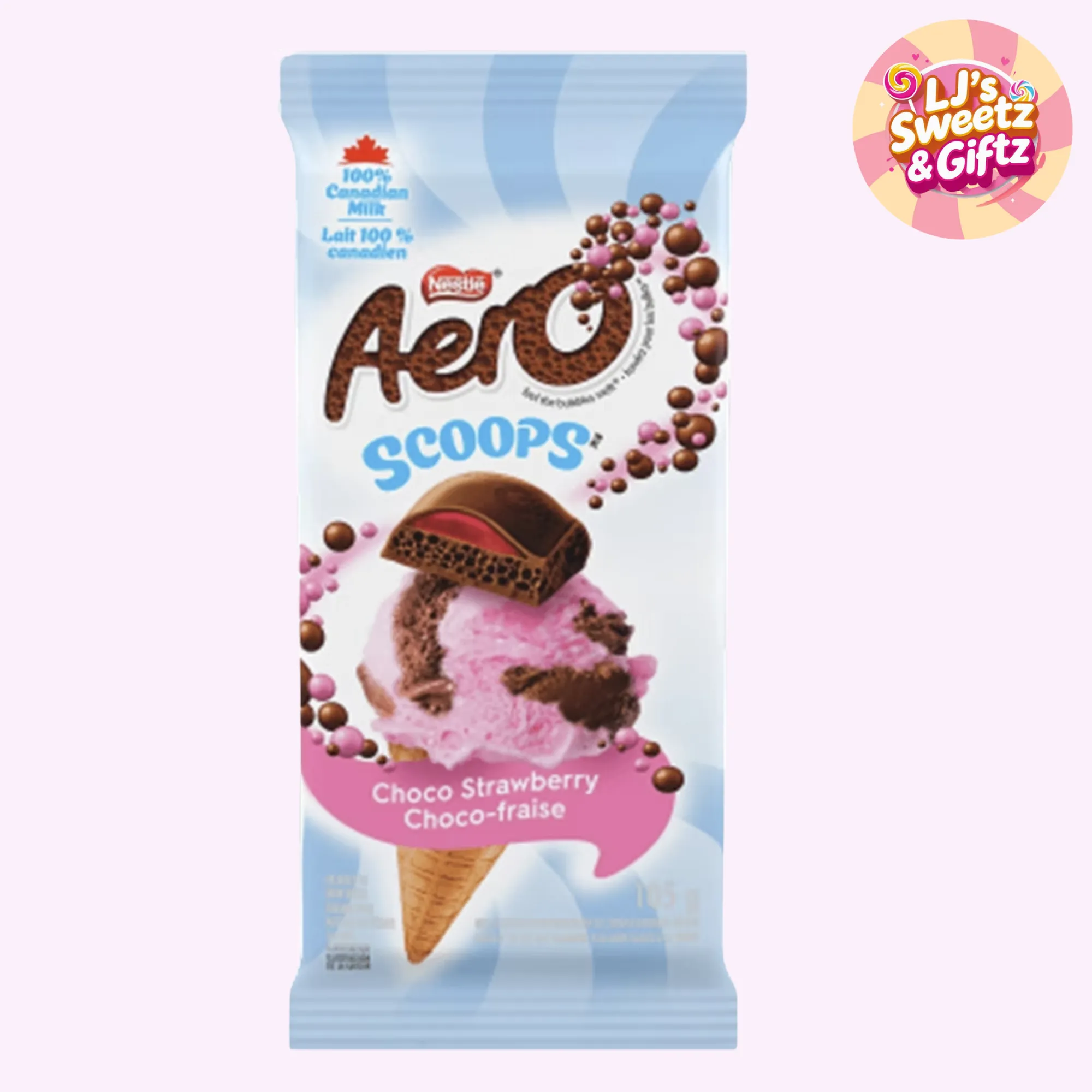 Aero Scoops Choco Strawberry 105g (CAN)