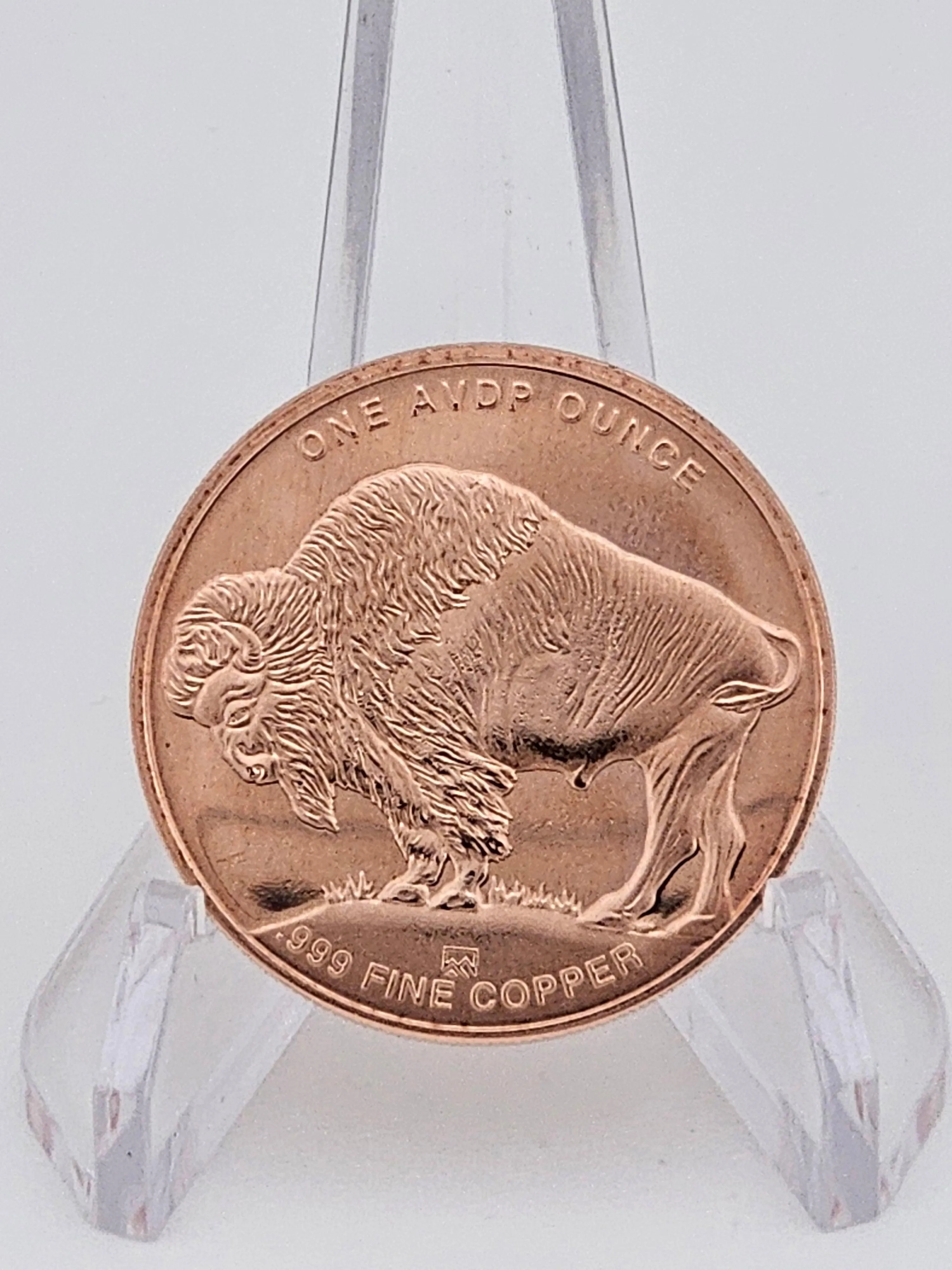 1 oz .999 copper frontier Mint Buffalo Indian design