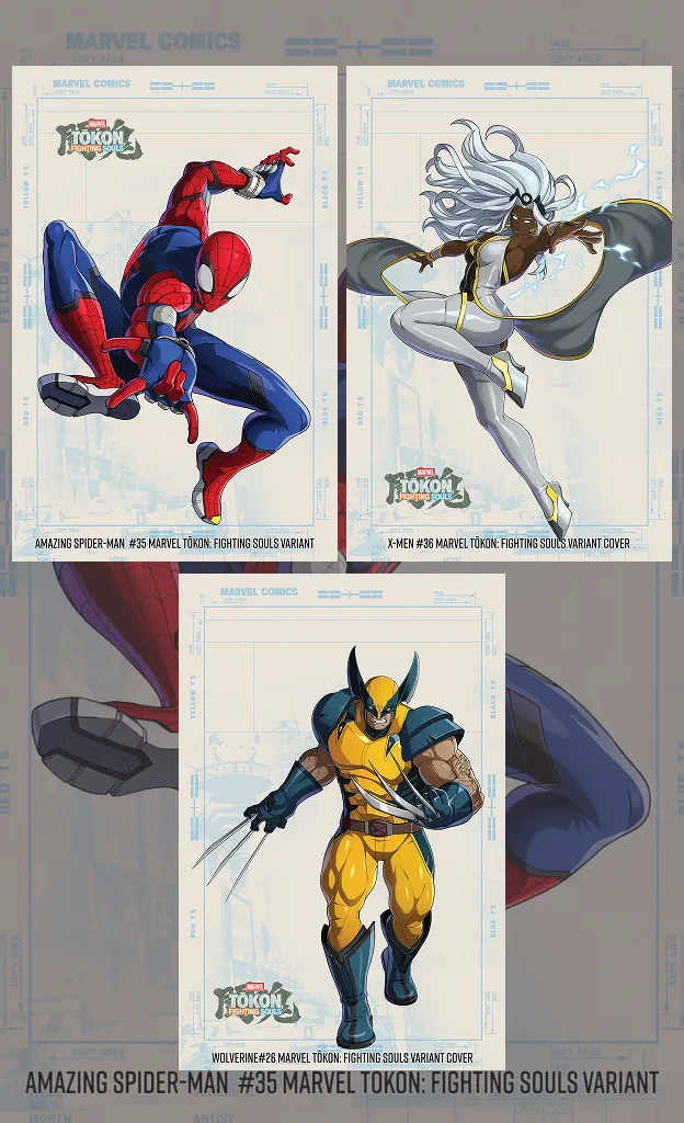 Amazing Spider-Man #35, Wolverine #16, X-Men #36 | 3 Book TOKON Fighting Souls Variant Bundle