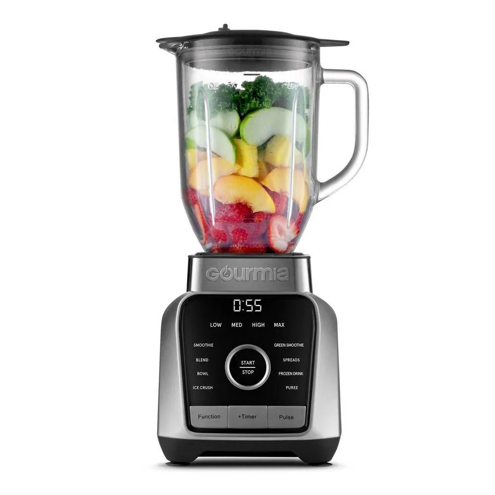 New without box - Size: 7 cups - Gourmia Digital Blender with 8 Total Blend Programs 4 Speeds & Round-Plated
