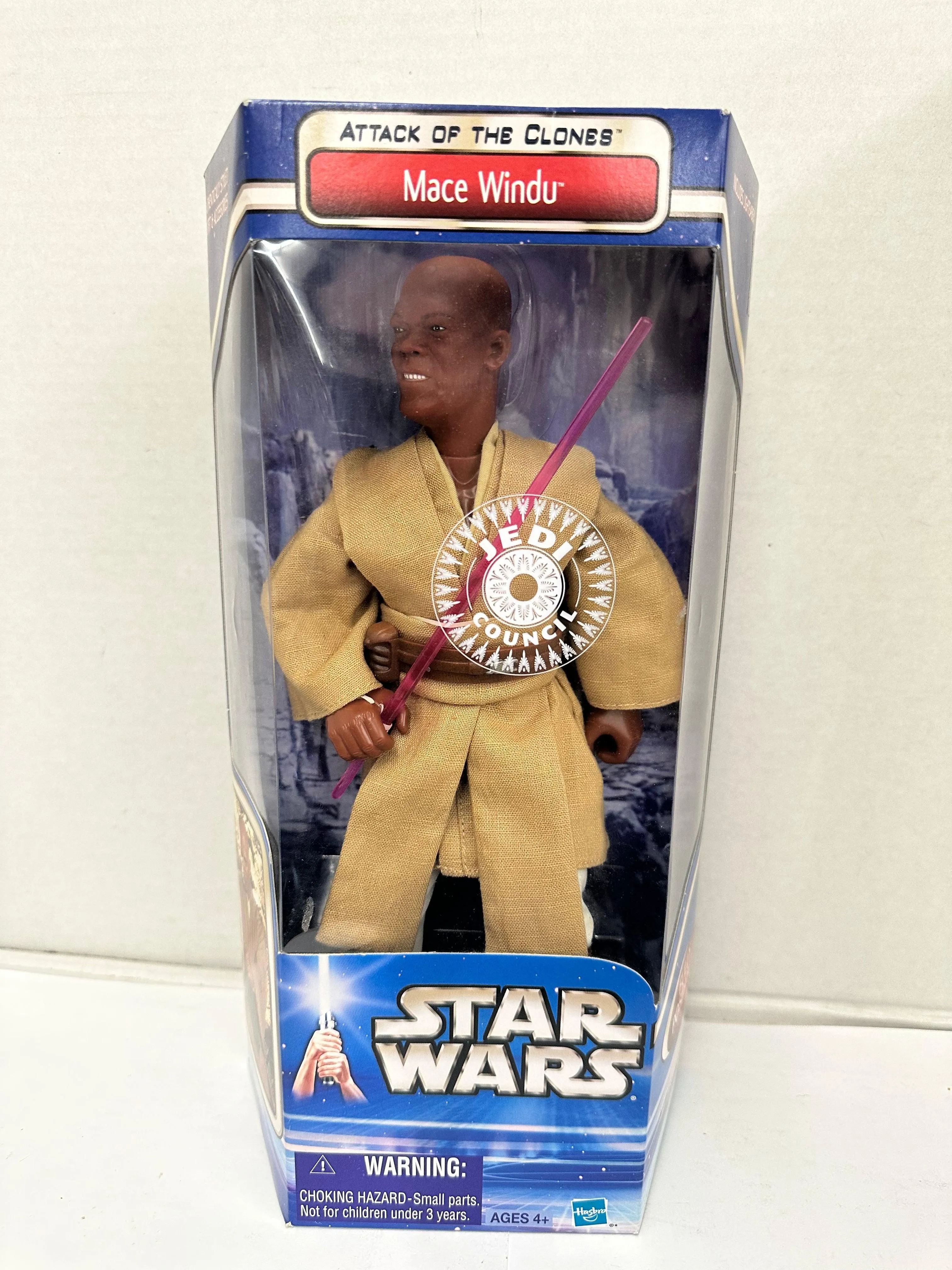 Star Wars Attack of the Clones MACE WINDU 12" action figure Jedi Council