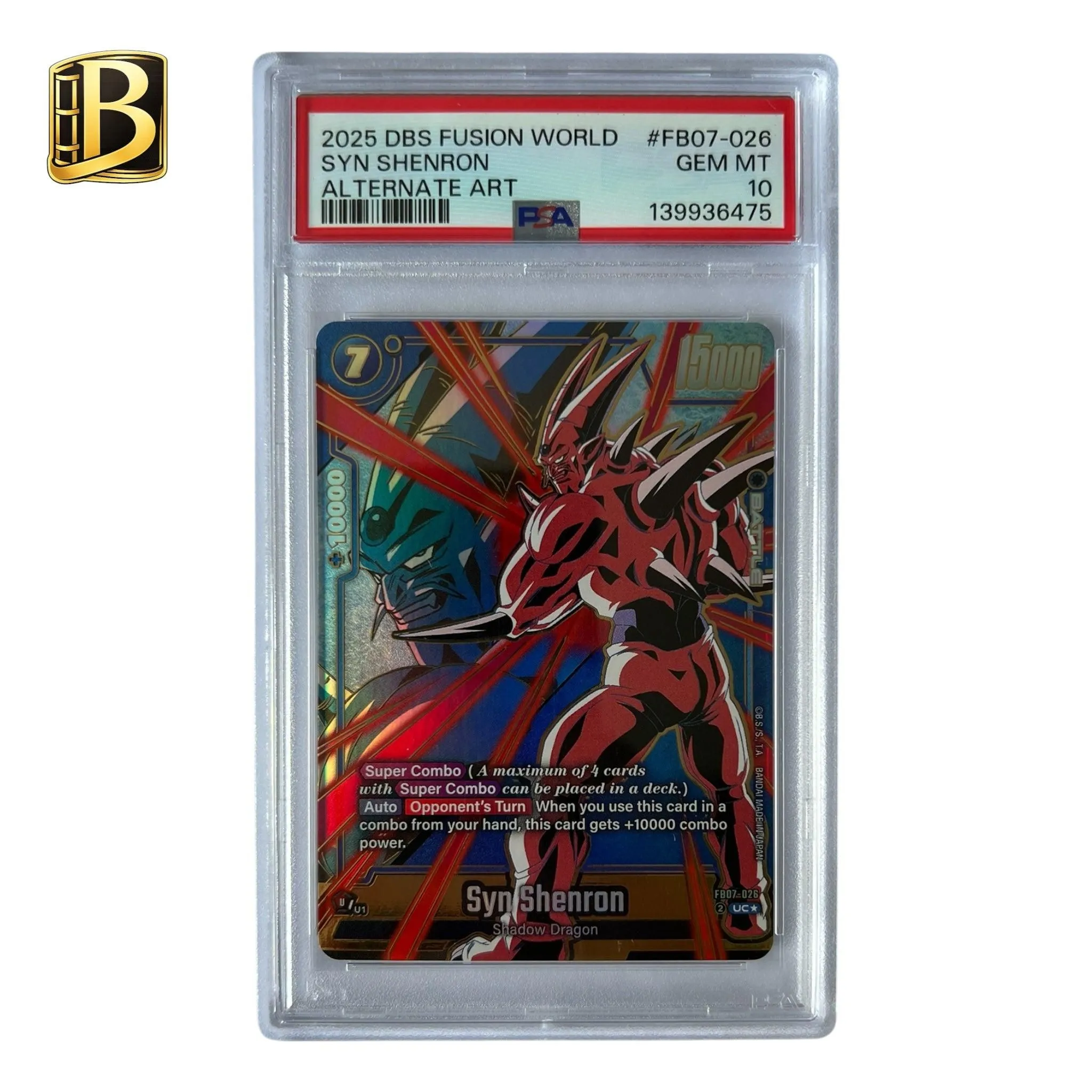 Syn Shenron FB07-026 UC Alt Art PSA 10 Dragon Ball