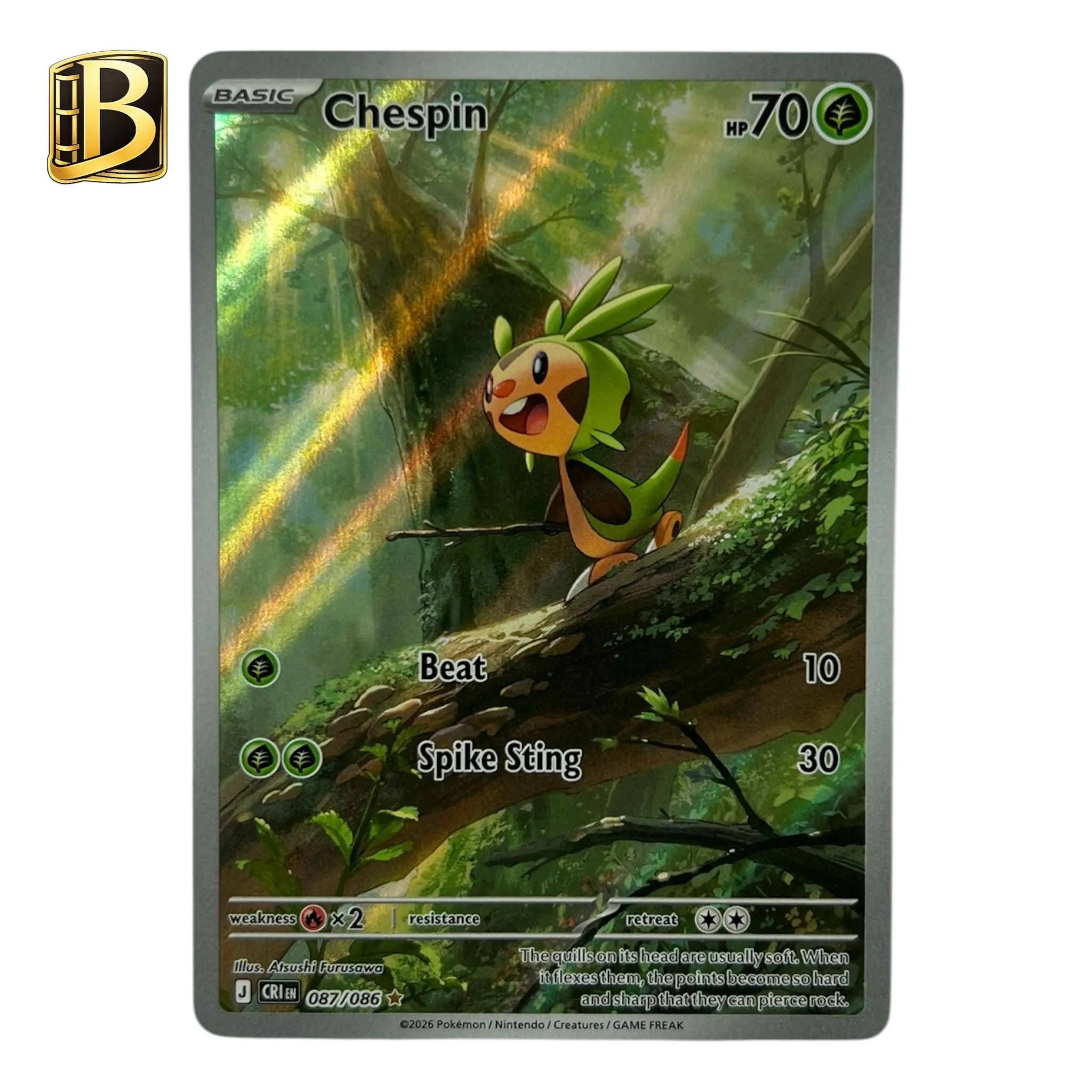 Chespin 087/086 – Illustration Rare – Chaos Rising – Pokémon