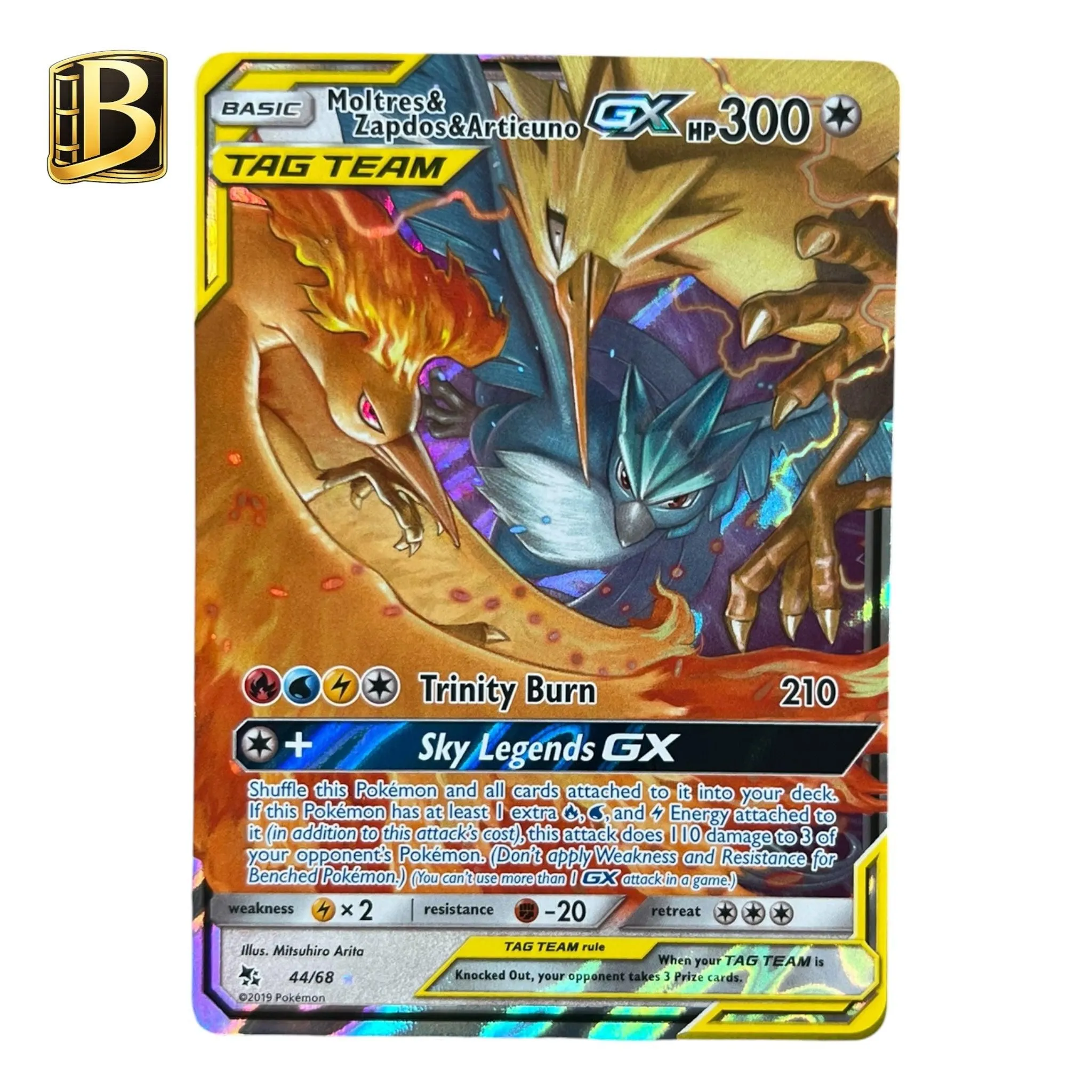 Moltres & Zapdos & Articuno GX 44/68 Tag Team GX Hidden Fates – Pokémon