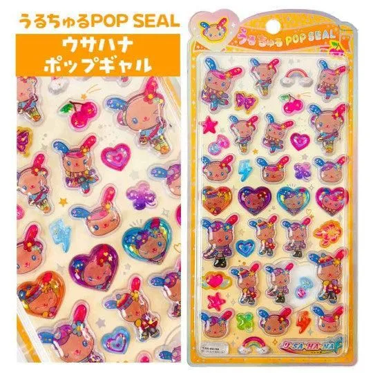 STICKER SHEET Sanrio Characters "Uruchuru Pop Seal Usahana Pop Gal"