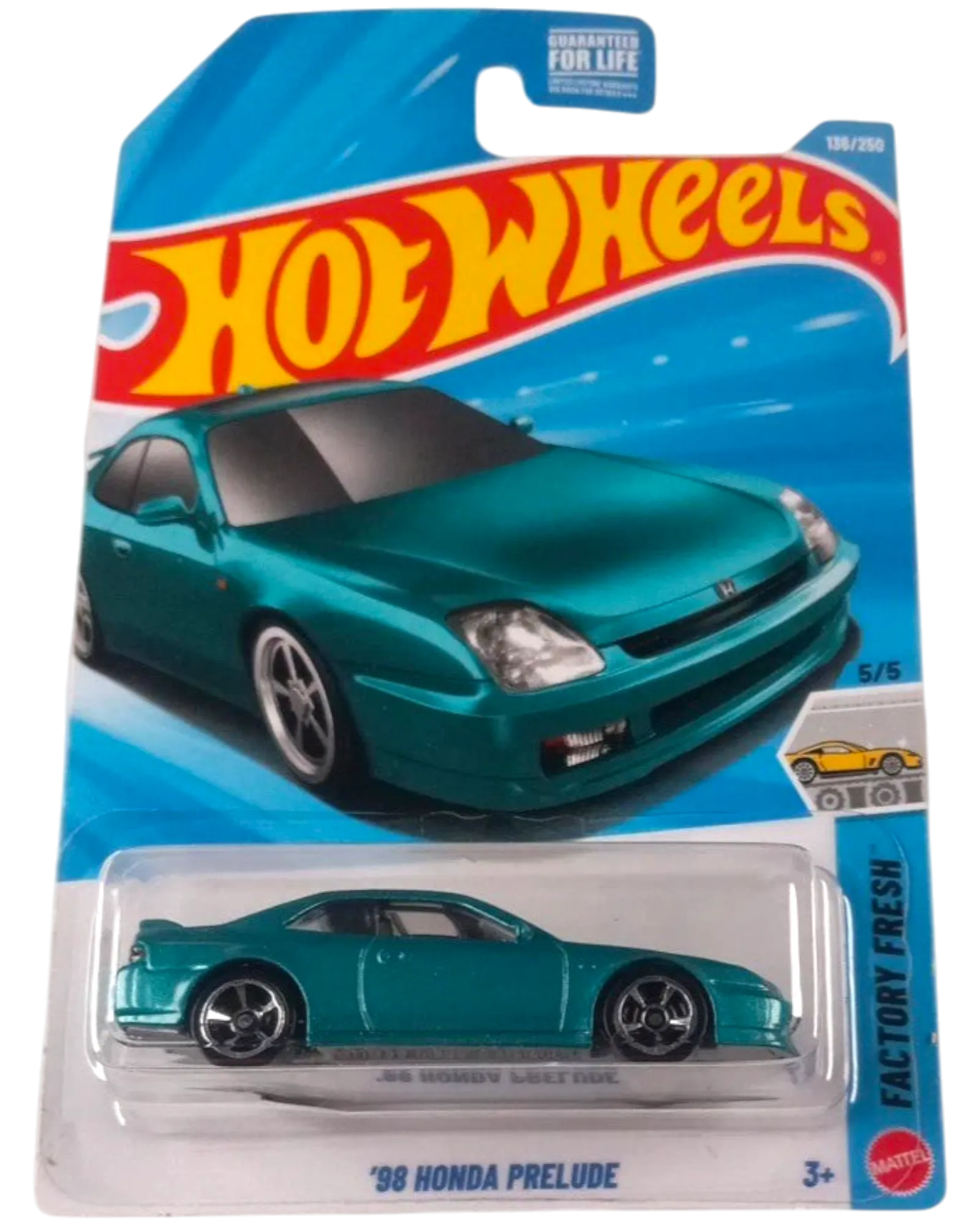 Hot Wheels '98 Honda Prelude Green 1:64 Die-Cast – HW J-Imports #10/10 #136/250