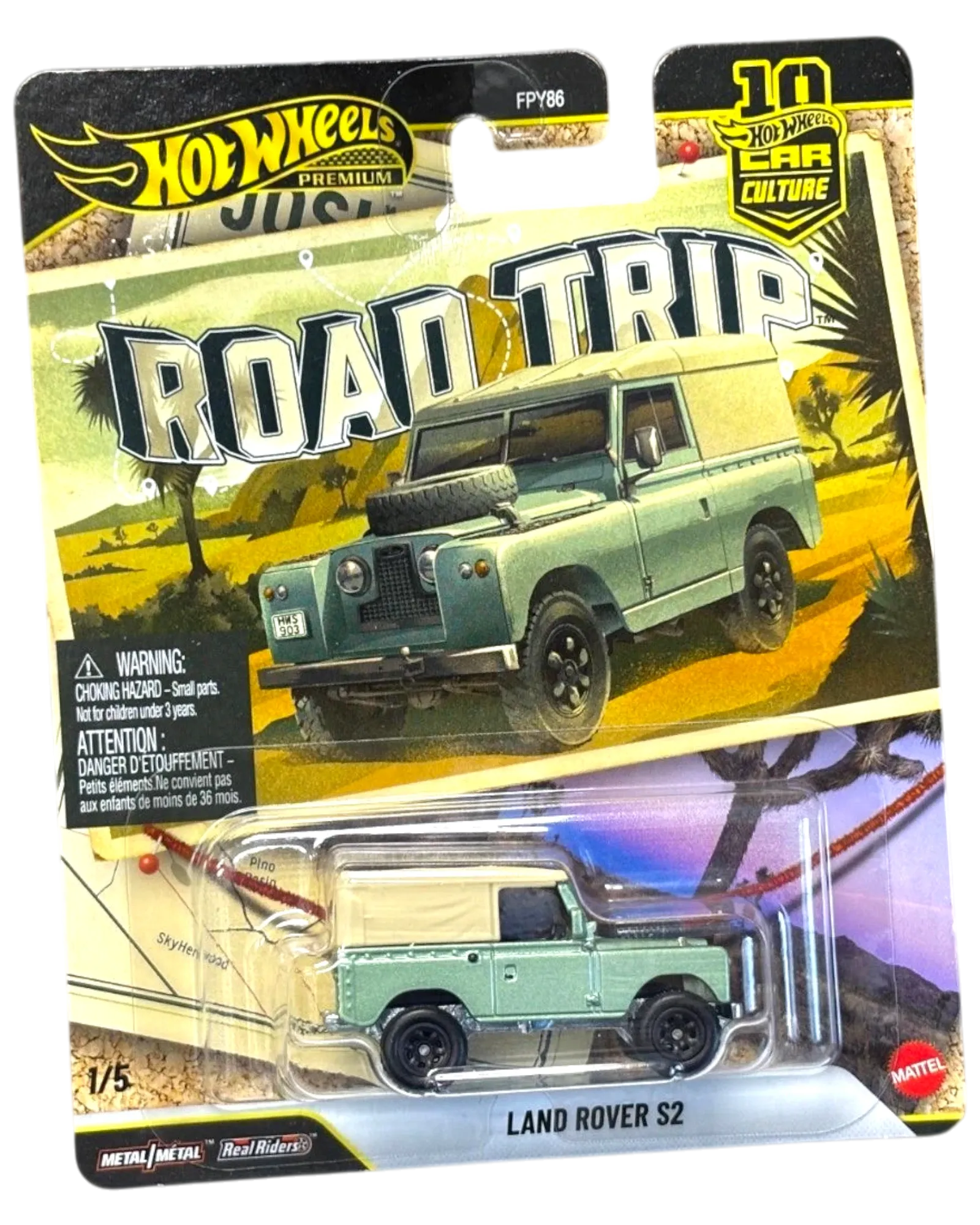 Hot Wheels Car Culture Road Trip Land Rover Series II 1:64 Die-Cast