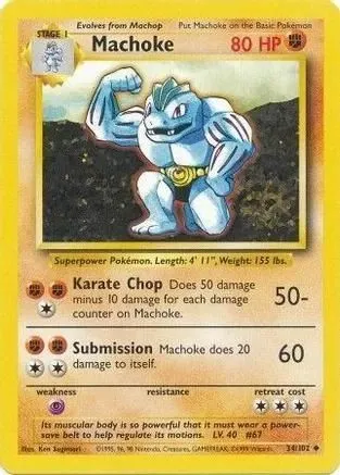 ENG Machoke - Base Set #34 - NM