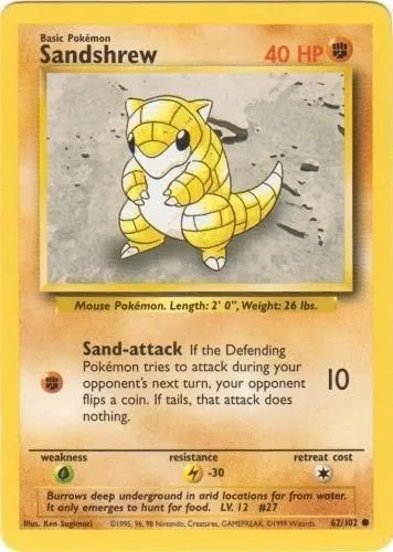 ENG Sandshrew - Base Set #62 - NM