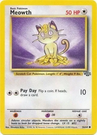 ENG Meowth - Jungle #56 - NM