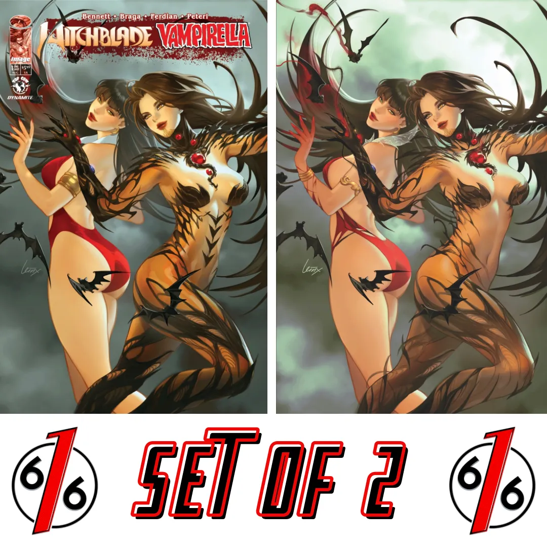 WITCHBLADE VAMPIRELLA 1 LEIRIX LI 616 COMICS Trade Dress & Virgin Variant AB Set LTD 500