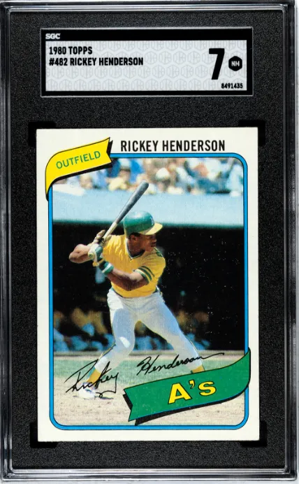 1980 Topps #482 Rickey Henderson SGC 7 SN 8491435