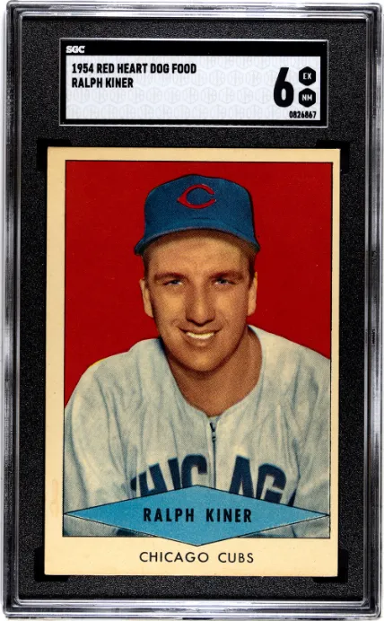 1954 Red Heart Dog Food # Ralph Kiner SGC 6 SN 0826867